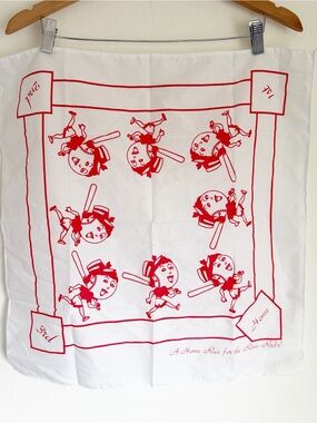 Vintage Cincinnati Reds Rosie Reds Scarf Bandana Hanky MLB Baseball Rare 21”